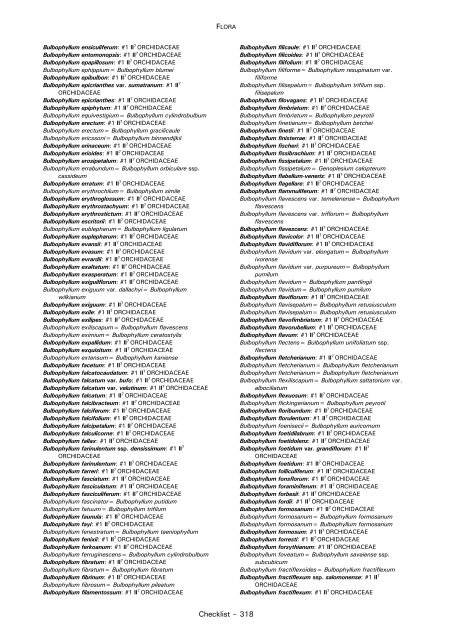 CHECKLIST OF FAUNA - Cites