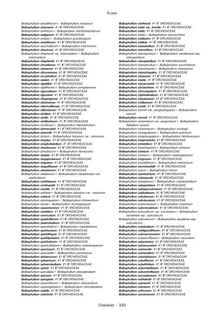 CHECKLIST OF FAUNA - Cites