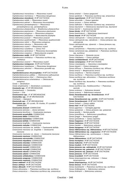 CHECKLIST OF FAUNA - Cites