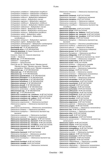 CHECKLIST OF FAUNA - Cites