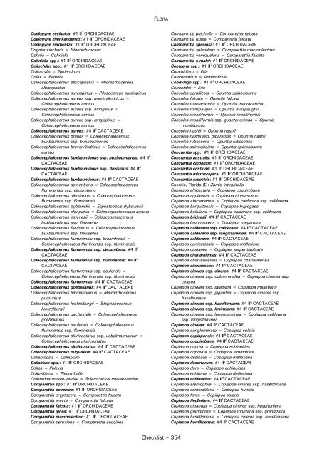 CHECKLIST OF FAUNA - Cites