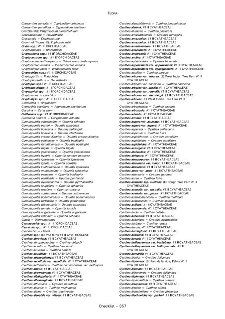 CHECKLIST OF FAUNA - Cites