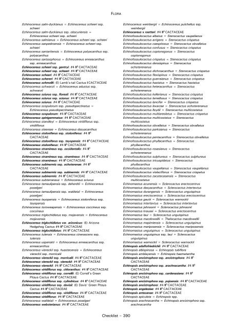 CHECKLIST OF FAUNA - Cites