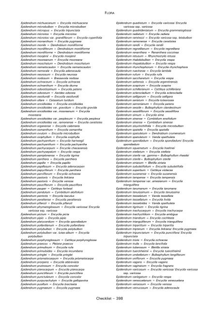 CHECKLIST OF FAUNA - Cites