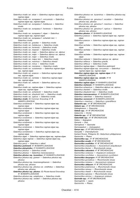 CHECKLIST OF FAUNA - Cites