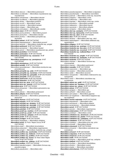 CHECKLIST OF FAUNA - Cites