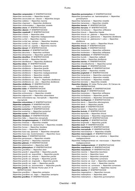 CHECKLIST OF FAUNA - Cites