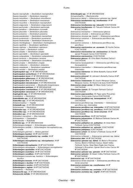 CHECKLIST OF FAUNA - Cites