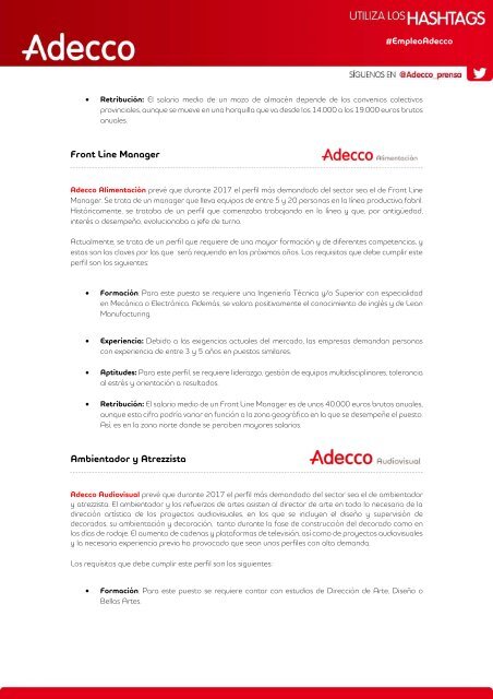 VIII Informe Adecco ¿Dónde encontrar empleo si estás en paro?