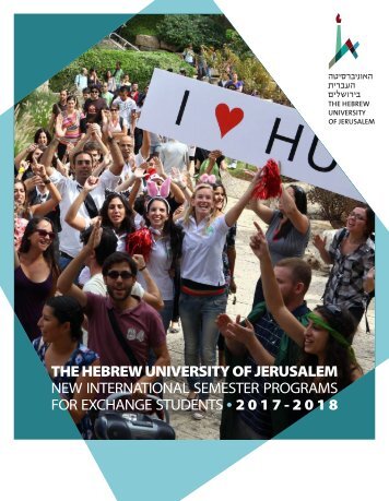 The Hebrew University of Jerusalem - New International semester programs 2017-18