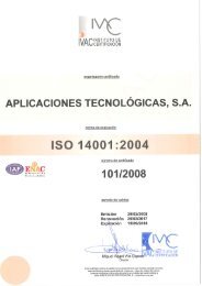 : Certificado Calidad ISO 9001 Aplicaciones Tecnologicas SA – Proteccion contra el rayo