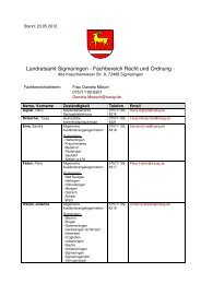 Fachbereich Recht und Ordnung - Landkreis Sigmaringen