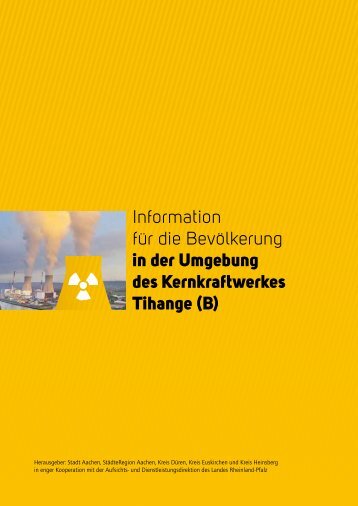 Information für die Bevölkerung in der Umgebung des Kernkraftwerkes Tihange (B)