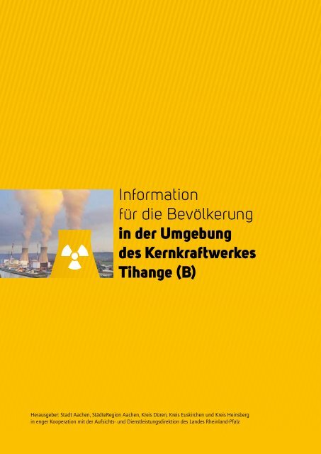 Information für die Bevölkerung in der Umgebung des Kernkraftwerkes Tihange (B)