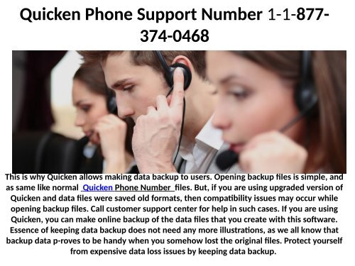 Quicken Contact Helpline Number 1-877-374-0468