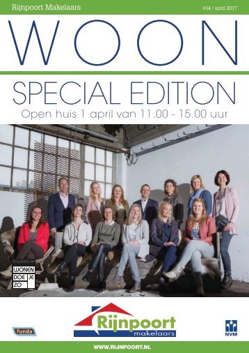 Rijnpoort Makelaars WOON magazine #34, uitgave april 2017
