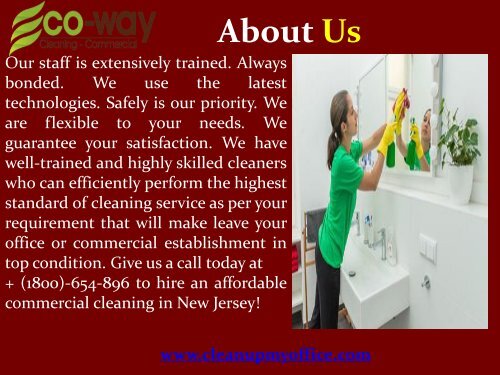 Janitorial Services in New Jersey|ECO-WAY Cleaning Commercial