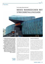 NEUES WAHRZEICHEN MIT STRECKMETALLFASSADE