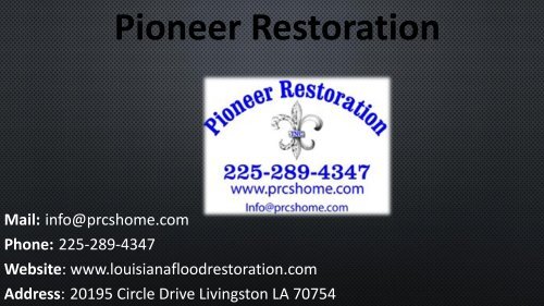 Services Provided By Flood Restoration Companies in Baton Rouge