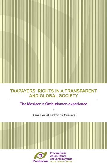 TAXPAYERS’ RIGHTS IN A TRANSPARENT AND GLOBAL SOCIETY