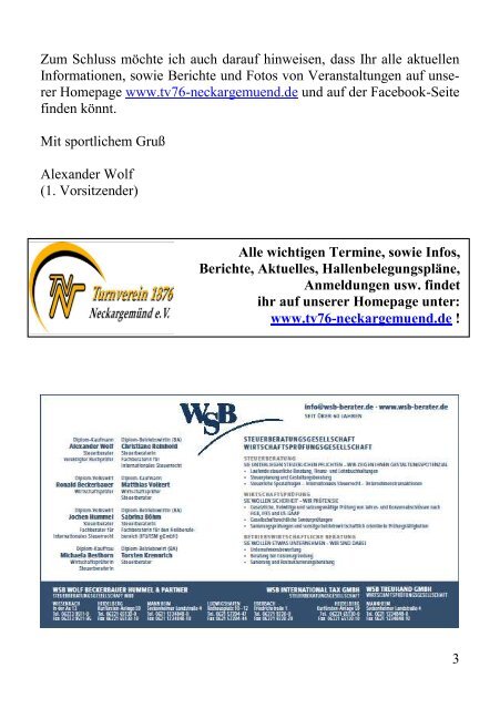 2017 / TV 1876 Neckargemünd e.V. - Vereinsnachrichten