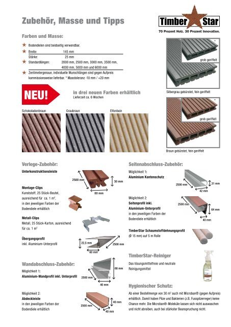 Prospekt TimberStar-Bodendielen (PDF) - Neomat AG