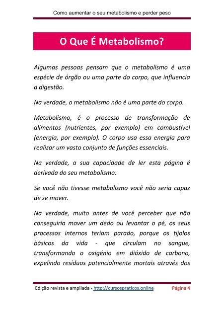 0-Como Aumentar o seu metabolismo e perder peso