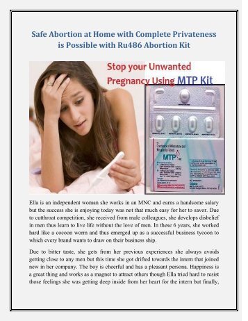 Buy Ru486 Abortion Kit for Safe Abortion At Home with Privacy