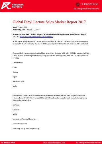 10681085-Global-Ethyl-Lactate-Sales-Market-Report-2017