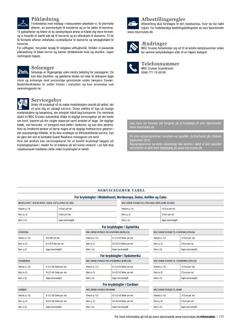 MSC Cruises hovedkatalog