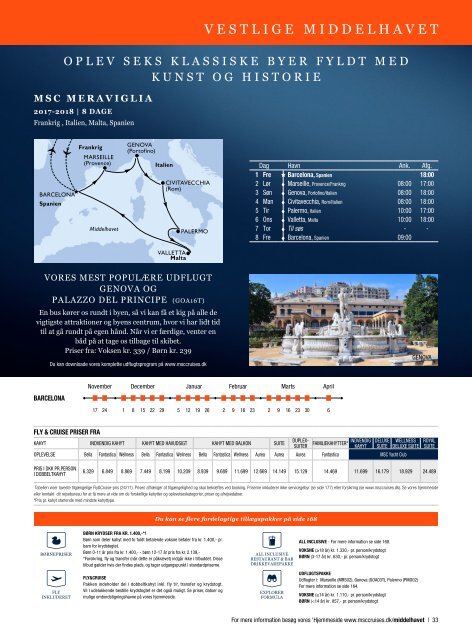 MSC Cruises hovedkatalog