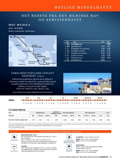 MSC Cruises hovedkatalog