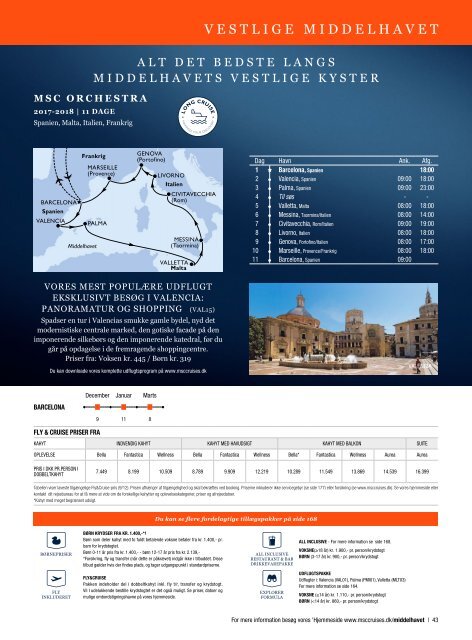 MSC Cruises hovedkatalog