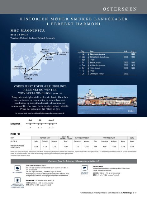 MSC Cruises hovedkatalog