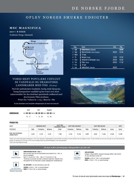 MSC Cruises hovedkatalog