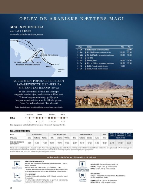 MSC Cruises hovedkatalog