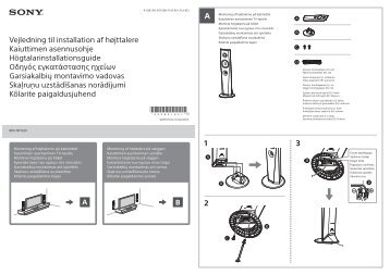 Sony BDV-NF7220 - BDV-NF7220 Guide d'installation des enceintes Finlandais