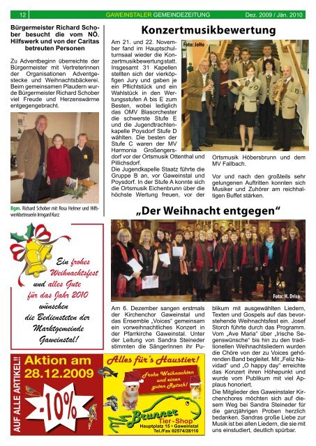 Gemeindezeitung Dezember 2009 / Jänner 2010 (2,72 ... - Gaweinstal