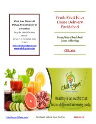 Wake up with a Fresh Morning at Juice Corners in Faridabad, a Healthy Choice