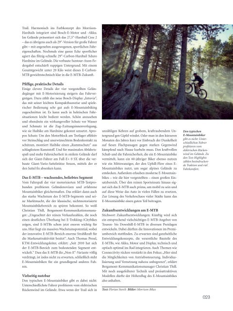 BIKE&CO - Das Magazin für Spaß und Freude am Radfahren - Ausgabe 01/2017