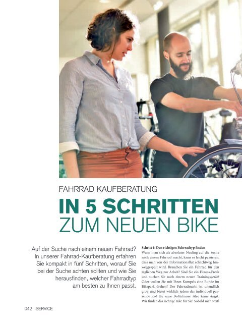 BIKE&CO - Das Magazin für Spaß und Freude am Radfahren - Ausgabe 01/2017