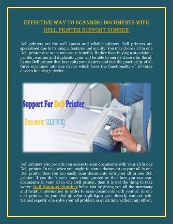 Dell Printer Support for Scanning documents