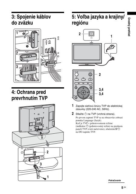 Sony KDL-40S2010 - KDL-40S2010 Istruzioni per l'uso Slovacco