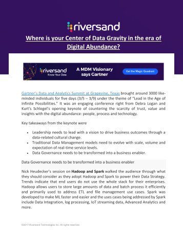 Where is your Center of Data Gravity in the era of Digital Abundance