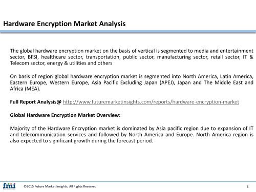 Releases New Report on the Hardware Encryption Market