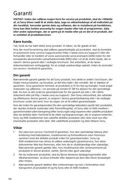 Sony SVF1521H1E - SVF1521H1E Documents de garantie Su&eacute;dois