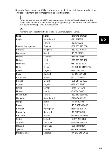 Sony SVF1521H1E - SVF1521H1E Documents de garantie Su&eacute;dois