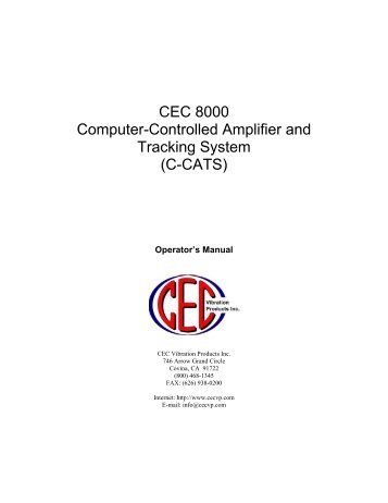 CEC C-CATS 8000 OM F