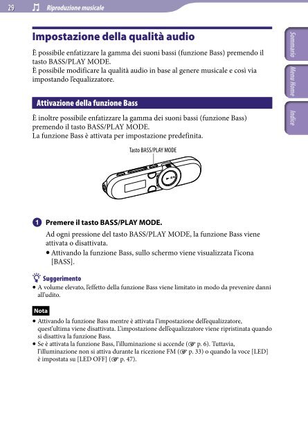 Sony NWZ-B152F - NWZ-B152F Consignes d&rsquo;utilisation Italien