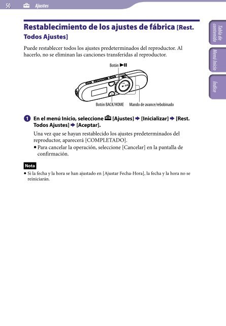 Sony NWZ-B152F - NWZ-B152F Consignes d&rsquo;utilisation Espagnol